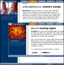 Screengrab of barrettclark.com web pages