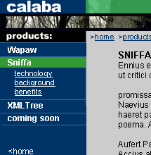 Detail from subsection page on the calaba.com website