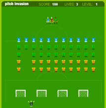 'Pitch invasion' - details from Flash-authored game