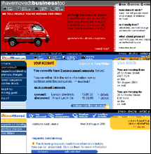 Series of screengrabs from ihavemoved.com's information screens
