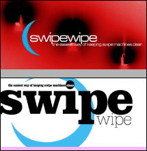 SwipeWipe designs for their credit card-sized plastic cards