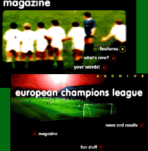 Snickers European and World Cup websites 1997-8