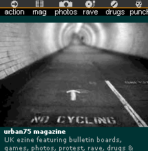 Detail from the urban75 homepage