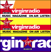 Screengrab of Virgin Radio homepage design