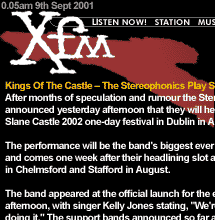 Example content page on the XFM website