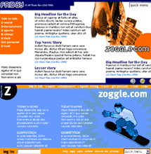 alternative interface designs for zoggle.com