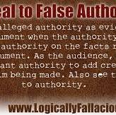 appeal to false authority from www.logicallyfallacious.com