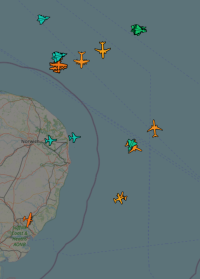 Fixed wing military aircraft positions.