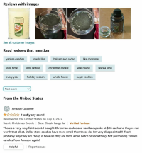 Amazon.com one-star Yankee Candle review.