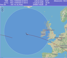 Starlink-4653 orbital nadir track, 21:39:15UTC, 14Sep2022.