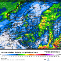 Accumulated total precipitation (mm), Western Russia, till 00z 24Sep2022 (ECMWF).