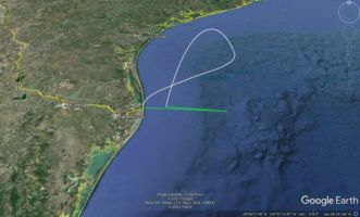 Super Heavy first stage trajectory - launch with partial return leading to oceanic ditching.