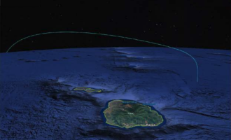 Starship re-entry and powered soft oceanic landing trajectory about 90 minutes after launch.