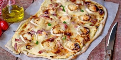 Tarte flambée au chèvre 