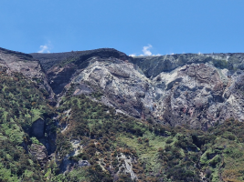 Steaming summit of Vulcano.