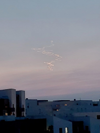 Contrail see from Toulouse, France.