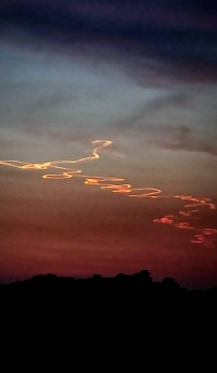 Contrail seen from Catalonia, Spain.