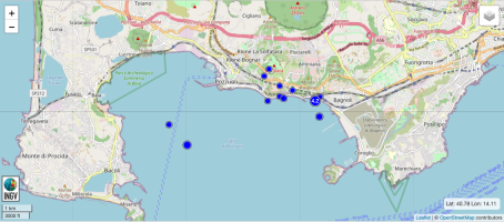 Seismic data, since 24Sep2023 (INGV).