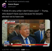 Trump: I think it's very unfair that I don't have a jury