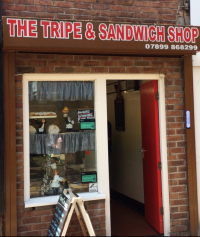 Front of the tripe and sandwich shop, Stalybridge