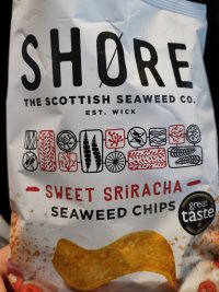 Shore (as in seashore) brand sweet sriracha flavour quinoa and seaweed crisps 