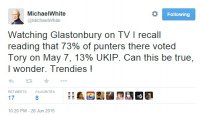 michael white guardian amazing glastonbury tory poll troll.jpg