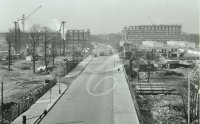 Loughborough Estate, Barrington Road looking west from Loughborough Road 1957.JPG