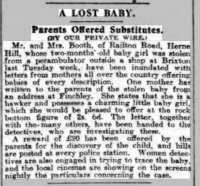 Sheffield Evening Telegraph December 11, 1917 lost baby.JPG