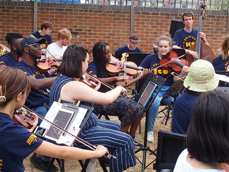 In photos: Brixton Chamber Orchestra perform for residents of the Moorlands Estate, Brixton