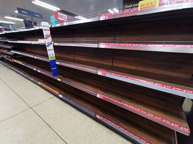 In photos: Brixton panic buying - Iceland stripped clean, low stocks in M&S, 19th March 2020