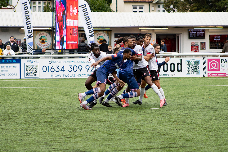 In photos: Dulwich Hamlet slump to 15th position after 1-3 defeat at Chatham Town, Sat 24th Aug 2024