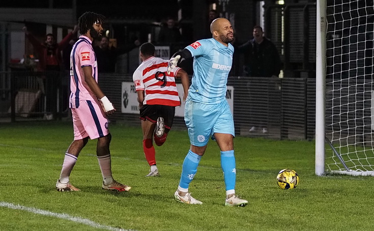 In photos: Dulwich Hamlet dumped out of the Velocity Cup by struggling Kingstonians FC, Tues 7th Nov 2023