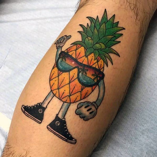 leg-calf-male-pineapple-tattoo-ideas.jpg