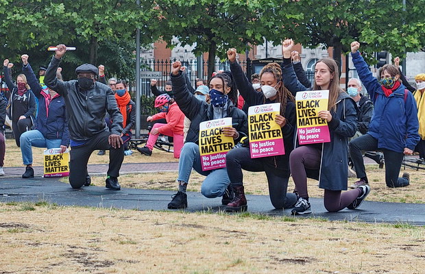 In photos: Campaigners Takes The Knee in support of George Floyd, Windrush Square, Brixton, Weds 10th June 2020