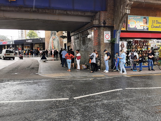 Massive queues in Brixton as lockdown eases and shops reopen, Mon 15th June 2020