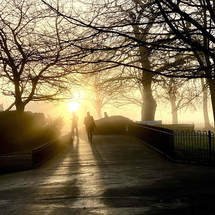 In photos: Brockwell Park immersed in a winter fog, Jan 2022