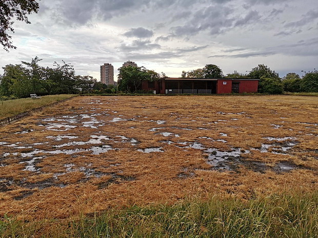 After the rain: a deserted Brockwell Park after a thunderstorm