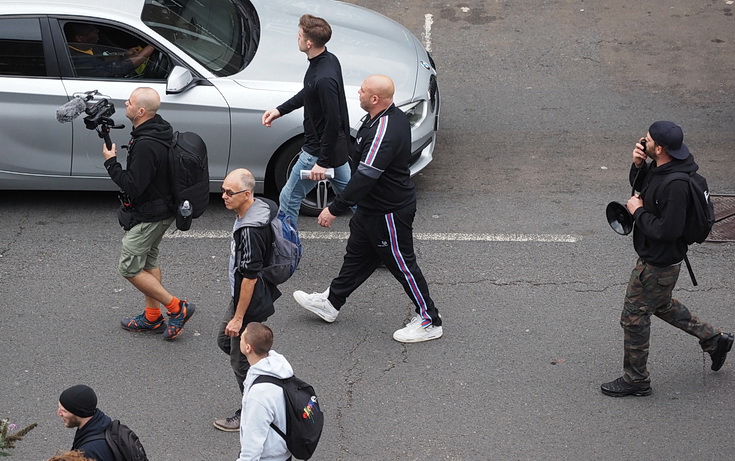 In photos: small anti-vaxx march saunters down Coldharbour Lane