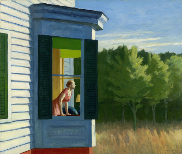 EDWARD HOPPER, CAPE COD MORNING, 1950 Oil on canvas 86.7 x 102.3 cm Smithsonian American Art Museum, Gift of the Sara Roby Foundation © Heirs of Josephine Hopper / 2019, ProLitteris, Zurich Photo: Smithsonian American Art Museum, Gene Young