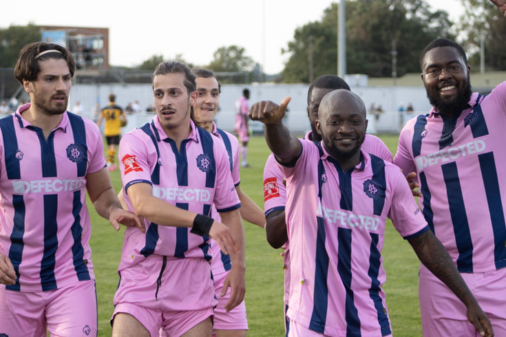 Dulwich Hamlet progress to the next round of the FA Trophy after narrow win at Cheshunt FC, Sat 7th Oct 2023