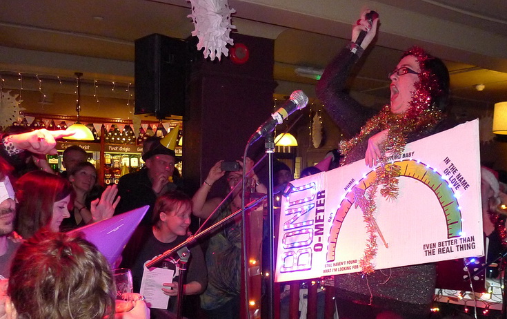 Brixton Christmas party archive: The Bono-o-Meter and a music hall singalong at the Prince Albert, Dec 2012