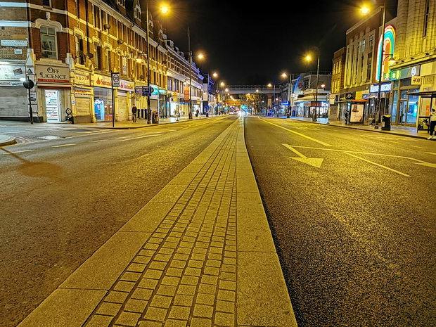 Midnight in Brixton on a Saturday night during the lockdown, 25th April 2020