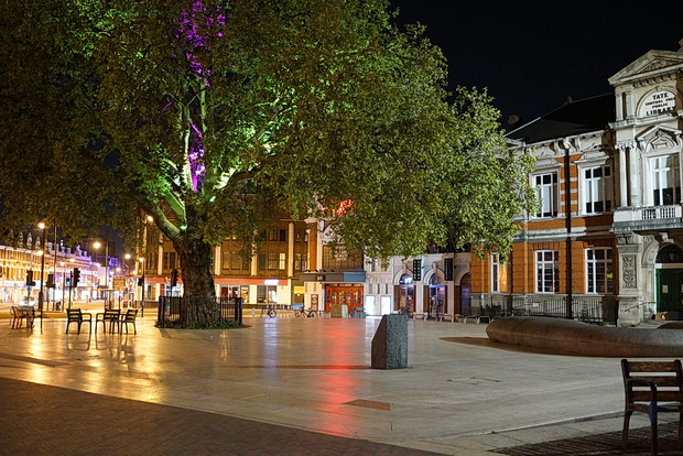 Midnight in Brixton on a Saturday night during the lockdown, 25th April 2020