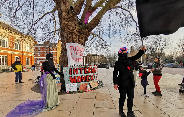 In photos: Women's Strike 2021 in Windrush Square, Brixton