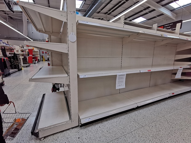 In photos: Sainsbury's Brixton Superstore picked clean by panic buying vultures, 18th March 2020