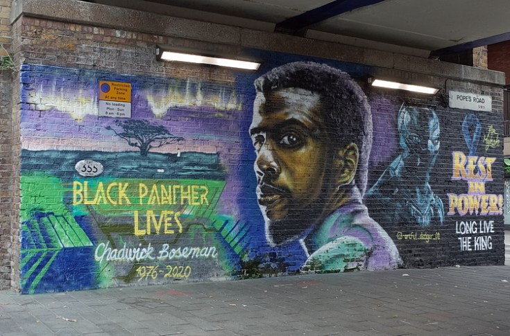 In photos: Chadwick Boseman mural in Pope's Road, Brixton