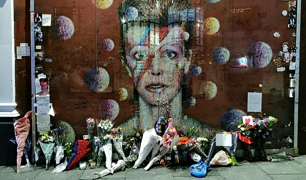 In photos: David Bowie Brixton Mural - tributes, flowers and messages left by fans, Jan 2020