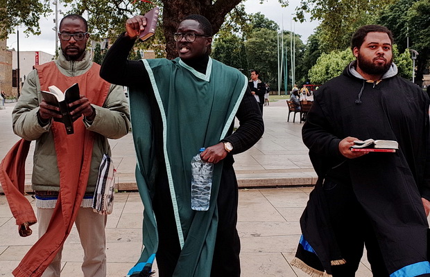 Brixton 1 - Twelve Tribes of Israel 0. Homophobic street preachers forced out of Windrush Square, June 2016