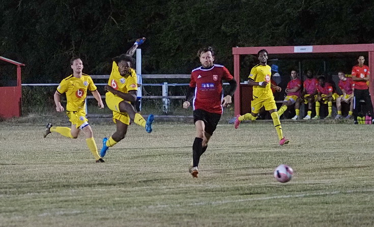 In photos: Football, Minions, floodlights and a superb Peckham Town away win at Kent United, Weds 14th Aug 2024