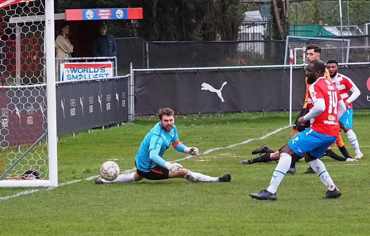 In photos: Peckham Town battle out a 0-0 draw with Fleetdown United, Sat 17th Feb 2024